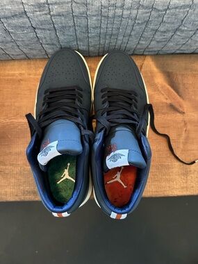 Men's Nike Navy and Black Low-Top Athletic Sneakers EastSide Golf Shoes 10.5